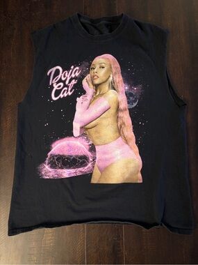 Doja Cat Pink and Black Tank Top